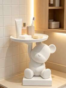 Bear-Shaped Jewelry Tray Organizer, Living Room Desktop Storage & Home Decor, Multi-Functional Desktop Decoration, Suitable For Jewelry, Wireless - Multicolor - View 3