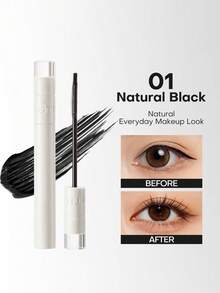 MISTINE Maskara 3-in-1 Memanjangkan, Tahan Air, Tahan Lama 24 Jam, Melengkungkan, Tidak Luntur, Tidak Menggumpal, 4.5g, Hitam/Cokelat/Biru - View 2