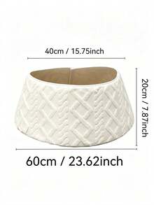 1pc Adjustable White Vertical Striped Christmas Tree Skirt With Clips, Soft Plush Tree Stand Ring Cover, Luxury Snowy Style Christmas Tree Skirt, Suitable For Indoor Artificial Christmas Tree Holiday Decoration - Christmas Tree Skirt - View 4