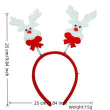 1/5 Piece Classic Christmas Headband - Holiday Party Accessory With Santa, Reindeer, Christmas Tree Design - Durable Plastic Construction, Non-Electric, Feather-Free Seasonal Headband - Headband - View 10