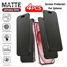XINHONGYU 4片裝磨砂防窺螢幕保護膜，相容 iPhone DUO 18Pro 18Pro Max 17Pro Max 17 Air 15 14 13 12 11 Pro Max，全螢幕保護膜，相容 iPhone 16ProMax 15ProMax，防窺防指紋防汗防刮，觸感滑順無氣泡邊緣，非熱熔矽膠玻璃手機膜 - 4pcs - 查看 41