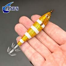 ANFS 7pcs Squid Fishing Lure Squid Jig, Artificial Fishing Bait For Octopus Cuttlefish, Shrimp Squid Hook, Saltwater Hard Bait - Multicolor - View 10