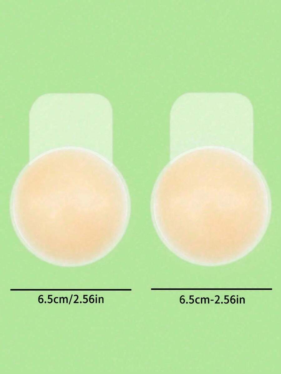 10pcs Reusable Silicone Nipple Covers, Strapless Wedding Dress Bra, Breast Lift And Enhancement, Invisible Breast Pads, Suitable For Party, Strapless Dress Or Top - Multicolor - View 1