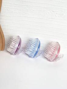 1PC Silicone Shampoo Brush, Scalp Massager And Hair Cleaning Brush For Shower And Bath, Head Body Relaxation Massage Comb, For Home Use And Daily Hair Care - Multicolor - View 4