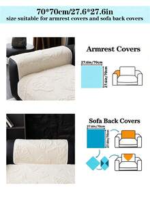 1pc Beige Butterfly Pattern Plush Sofa Cushion, Thickened Sofa Protector For Autumn/Winter, Soft And Delicate Texture, Machine Washable And Hand Washable, Pet-Friendly, All-Season Use, Suitable For Living Room, Bedroom, Single, Double, Triple, Quadruple Seater Sofas - Beige - View 16