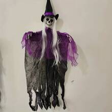 1pc Halloween Three Pieces Hanging Ghost Scene Decor - Multicolor - View 9