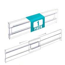 Drawer Dividers Organizers , Adjustable 8Cm High Expandable From 27.5-52Cm Kitchen Drawer Organizer, Clear Plastic Drawer Separators For Clothing, Kitchen Utensils, Office Storage - Clear - View 13