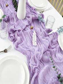 1/3/6/12Pack Cheese Cloth Table Runner, Boho Rustic Sheer Cheesecloth Table Cloth, Suitable For Wedding Party, Baby Shower, Birthday, Home Decor, Housewarming Gift - Burgundy - View 5