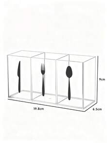 1pc Multi-Function Kitchen Utensil Organizer – Space-Saving Plastic Utensil Holder, Can Store Spoons, Knives And Forks, Durable, Suitable For Kitchen Countertops And Drawers, Ideal For Home, Restaurant And Dining Table Storage - White - View 12