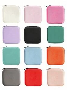 Personalized Beige Jewelry Box, Customizable Name Travel Jewelry Box, Suitable For Bridesmaids, Couples And As Gifts; Equipped With Fabric Lining And Zipper Closure, Combines Storage Function; Suitable As Valentine's Day, Christmas, Birthday Gifts Or Thoughtful Gifts For Her; Portable Design, Unique Gift For Women, Men, Sisters Or Close Friends. - Multicolor - View 21