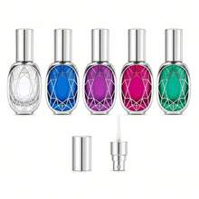 10ml Perfume Spray Bottle Empty Bottle Pump Spray Design Glass Perfume Bottle Geometric Pattern Glass Travel Cosmetic Bottle - Multicolor - View 4