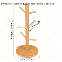 Wooden Mug Holder Solid Wood Hanging Cup Rack Creative Cup Draining Rack Water Cup Hanging Rack Cup Storage Rack 1pc - Multicolor - View 5