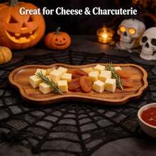 1pc Pumpkin Shaped Wooden Tray, Halloween Harvest Festival Table Decor, Kitchen Dining Room Bedroom Multi-Functional Serving Plate, Kitchen Accessory, Ideal Gift For Wedding Camping Outdoor Party - View 11