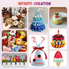 400 Pipe Cleaners& Video Tutorial - Ultimate Chenille Stem Craft Kit | DIY Bundle For Flowers & Creative Projects, Perfect For Parties, DIY Activities,Handmade Craft Gift For Valentine's Day, Christmas - Solid Color - View 10