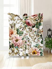 Soft And Comfortable Exquisite Printed Cute Animal Blanket, 2D Flat Print Pattern Multi-Purpose Blanket For Sofa, Bed And More, Outdoor Camping Leisure Blanket, Suitable For Home, Picnic, Travel, All Seasons Comfort, Modern Style, Polyester, Machine Washable - Multicolor - View 8