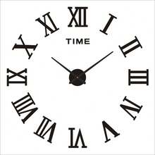 Acrylic Wall Clock, Vintage Roman Numeral & Pointer Design, Asymmetrical Shaped Panel, DIY Decoration Easy Installation (No Tools Required), Suitable For Office And Other Locations - 1PC - View 8
