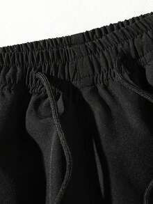 Men's Autumn/Winter Multi-Pocket Sports Outdoor Casual Fashion Cargo Pants - Black - View 4