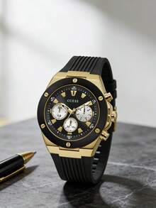 Guess Men's Bracelet Watch Round Multi-Dial Chronograph Style Textured Bezel Rugged Dial Quartz-Style Business Casual Office Daily Wear Special Edition - one-size - View 14