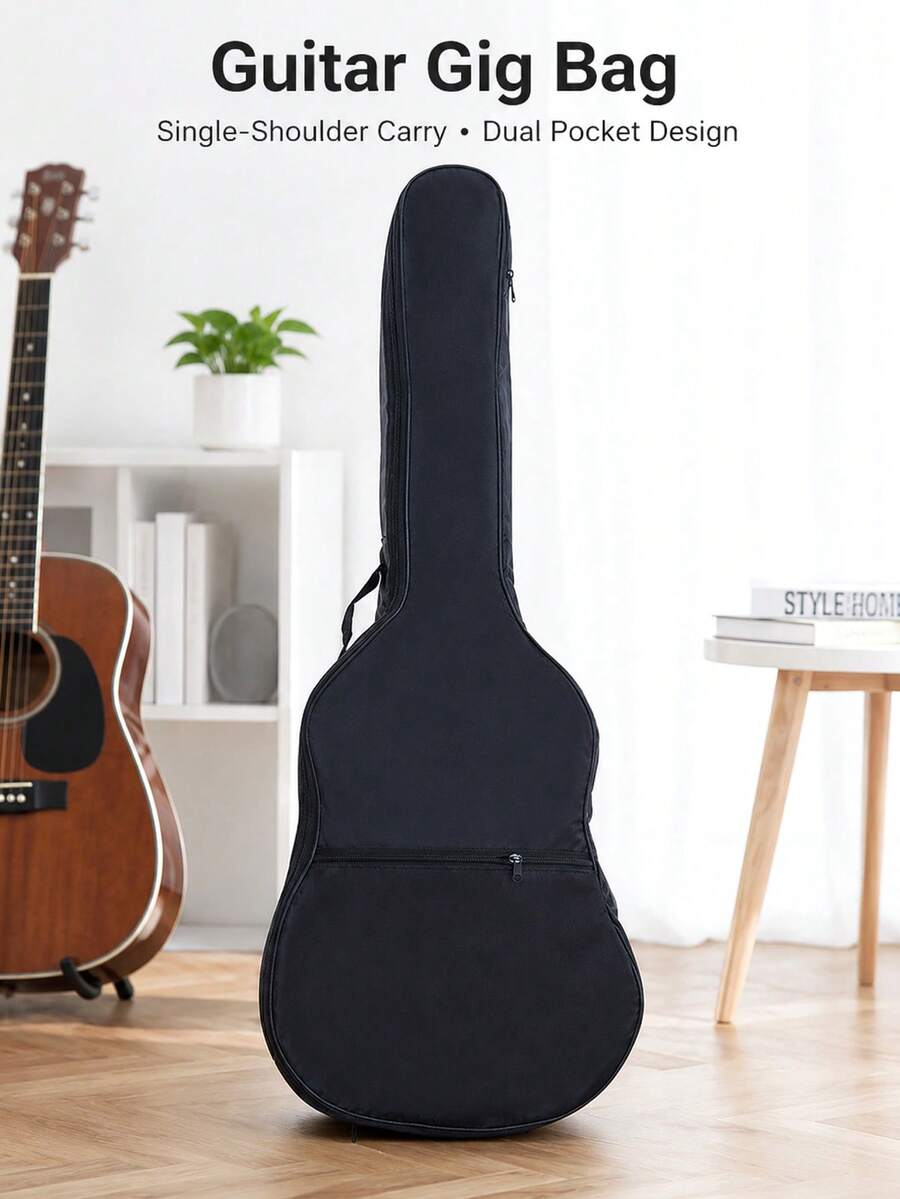 Folk Guitar Bag, Portable Guitar Bag, Musical Instrument Accessories, Adjustable Shoulder Strap Guitar Protective Case, Suitable For Daily Carry, Travel, Music Lessons, Outdoor Performances, Home Storage, Guitar Enthusiasts And Beginners Accessories Gift - Multicolor - View 1