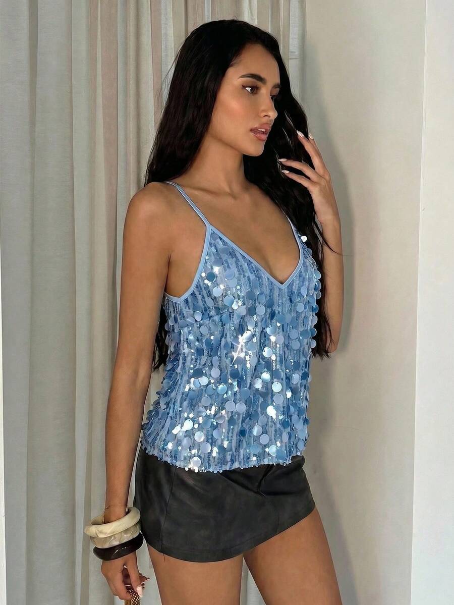 Women Sports Tees & Tanks - Blue - View 1