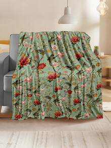 Soft And Comfortable Exquisite Printed Cute Animal Blanket, 2D Flat Printed Pattern Multi-Purpose Blanket For Sofa, Bed And More, Outdoor Camping Leisure Blanket, Suitable For Home, Picnic, Travel, All Seasons Comfort, Modern Style, Polyester, Machine Washable - Multicolor - View 3