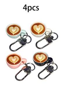 Realistic Coffee Bean Cup Keychain, DIY Keychain Accessory, Coffee Lover, Backpack/Wallet Pendant, Barista, Car Key Accessory, Holiday, Birthday, Gift - Multicolor - View 17