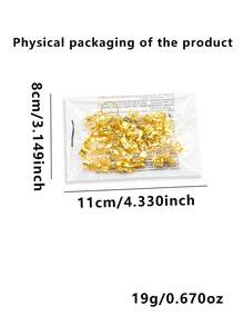 66pcs Cross&Skull Star Chain Decor Hair Ring,Dreadlocks Beads Clips Hair Accessories For Braids For Halloween Party(Without Box) - Gold - View 5