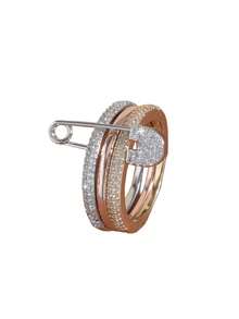 1pc Creative Fashion Personalized Micro-Inlaid Zirconia Triple Ring Brooch Ring For Women Daily Wear - Brooch Ring - View 12