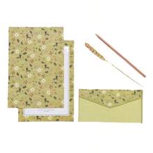 Ready Stock Creative Chinese Style Vintage A5 Letter Paper Set Wholesale, Fresh Beautiful Floral Western Style Envelopes - 6 Sheets Of Stationery + 3 Envelopes/set - View 5