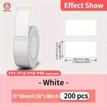 Marklife 50mm Round Sticker Labels Compatible With P50/M221/M200/M220/M120/M110 Label Printers, Self-Adhesive Colored Paper Circles For DIY Logo, For Home, Office, Events - Bulk Circular Label Sheets - View 8