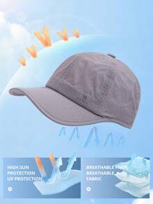 CAMEL CROWN Women & Men Baseball Cap, New Summer Sun Protection Sports Tennis Hat, Face-Slimming Visor Sun Hat - Grey - View 5