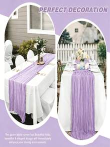 1/3/6/12Pack Cheese Cloth Table Runner, Boho Rustic Sheer Cheesecloth Table Cloth, Suitable For Wedding Party, Baby Shower, Birthday, Home Decor, Housewarming Gift - Burgundy - View 6