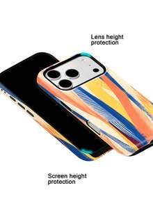 彩色垂直細條紋手機殼，適用於 iPhone 18 Pro Max、17、17 Pro Max、16 Pro、15 Pro Max、13 Pro、15、14、14 Pro、13、12、11 - 彩色條紋 - 查看 5