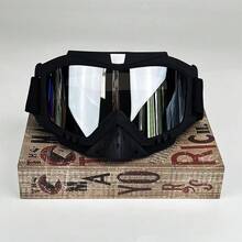 Adult Ski Goggles, Suitable For Skiing, Cycling, Hiking, Motocross, Snowmobiling, Outdoor Sports Nose Protection Eye Protection, PC Lens - Multicolor - View 9