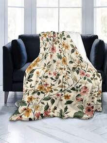 Soft & Comfortable Exquisite Printed Cute Animal Blanket, 2D Flat Print Pattern Multi-Purpose Blanket For Sofa, Bed, Outdoor Camping, Leisure, Home, Picnic, Travel, All Seasons, Modern Style, Polyester, Machine Washable - Multicolor - View 4