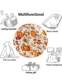 Minimalist & Elegant Floral Print Pattern, Outdoor Camping Leisure Blanket, Soft & Comfortable 280gsm Fleece Blanket, Multi-Purpose Blanket For Sofa, Bed, Home, Picnic, Travel, All Seasons, Modern Style, Polyester, Machine Washable - Multicolor - View 6