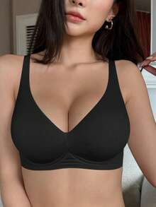 DAZY 2pcs High Quality Jelly Gel Comfortable Skin-Friendly Sexy Minimalist Gather Bra For Women, Breathable - Multicolor - View 1