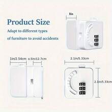 1PC Easy Install Self-Adhesive Fridge/Oven/Cabinet Safety Lock - No Drilling Required, Child Safety Design, Comes With Strong Residue-Free Sticker - White - View 6