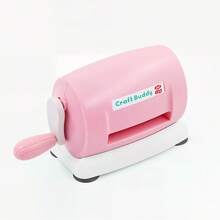 1 Set Embossing Machine, Combine With Different Floral Templates To Cut Out Various Patterns On Cardboard Blue/Pink Manual Embossing Machine With Embossing Plate/Manual Embossing Paper Craft Machine, 1pc Die Cutting Machine With 2pcs Cutting Pads - A - View 6
