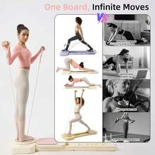 Agilithor Multifunctional Foldable Pilates Machine, Home Pilates Core Training Bed With Resistance Band, Compact Yoga Exercise Equipment To Sculpt Your Abs, Hips, And Legs. - Pink - View 4