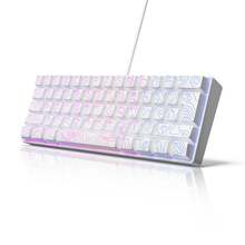 Wired Keyboard And Mouse Combo, 61-Key Membrane Keyboard, Dual-Shot Keycaps, Optical Mouse, Colorful Backlight, USB Plug And Play - View 4
