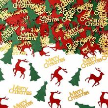 100pcs Merry Christmas Christmas Tree & Reindeer Desktop Decoration Colorful Confetti, Suitable For Christmas, Winter Fairy Tale Decor, Holiday Table Setting, New Year, Christmas Confetti - Merry Christmas Confetti - View 6