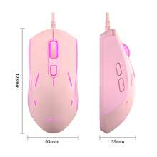 1個 G12 有線靜音電競滑鼠，7色呼吸背光，6段可調 DPI 人體工學光學電腦滑鼠，適合 Windows PC 玩家 - 粉紅色 - 粉色 - 查看 9