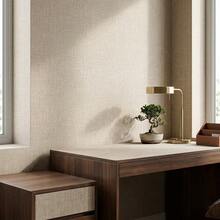 1 rulle självhäftande beige linnetexturerad tapet, avtagbar självhäftande väggdekor, krämig stil för möbelrenovering, lämplig för skrivbord, skåp och fondvägg, avtagbar design, lämplig för hyresgästers heminredning, väggdekoration och rumsdekoration - 1PC - Visa 8