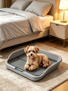 Medium Metal Wire Cat Litter Box, Cat Supplies, Dog Supplies, Dual-Layer Separation Design, Prevents Paws From Stepping On Feces, Washable, Easy To Clean - Multicolor - View 2