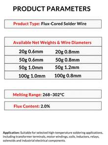SN15/Pb85 錫鉛松香芯焊錫絲，0.6/0.8/1mm 電子焊接用，含 2.0% 助焊劑 - 銀色 - 查看 5