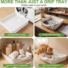 Universal Washing Machine Water Tray And Drainage Guide Plate, Front-Load Washing Machine Anti-Overflow Tray, Washing Machine Outlet Leak-Proof Water Collection Box, Effectively Prevents Laundry Room Floor Leaks, Practical Home Bathroom Accessory - Multicolor - View 7
