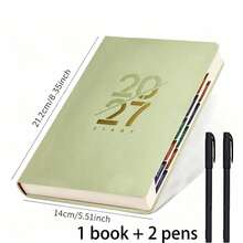 2027 A5 Planner 1pc + 2 Pens, Daily & Monthly Academic Agenda Organizer, Multi-Functional Monthly Schedule Planner For Students, Office And Business Use, Perfect For Daily Planning, Promoting Self-Discipline And Efficient Time Management, Notebook Memo - A5 - View 20