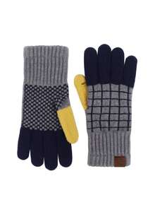 1pc Retro Color-Blocked Floral Pattern Knitted Gloves, Retro Mori Girl Style, Five-Finger Split Fit, Touchscreen Exposed Fingertips, Ribbed Cuffs, Suitable For Commuting, Outdoor Activities, And Everyday Life In Autumn And Winter. - Multicolor - View 20