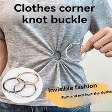 2pcs Adjustable Clothing Loop Straps With Snap Buttons - Adjustable Hem And Cuff Clips For Quick, No-Sew Adjustments To T-Shirts, Shirts, Dresses - Durable Buckle Fasteners, Sewing Snap Button Accessories/Clothing Packaging Decorative Buckles - A - View 11